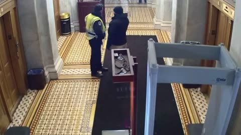 January 6 video they've never shown the public protester is uncuffed by Capitol police