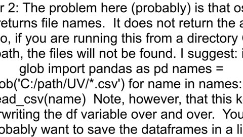 How to read multiple CSV files and put them into separate Pandas dataframes