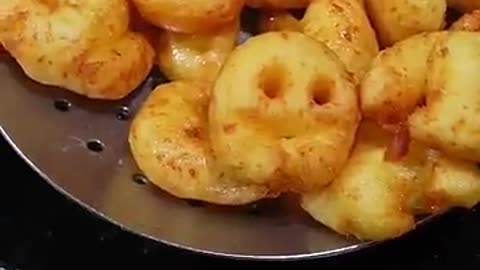 Potato smiley snacks