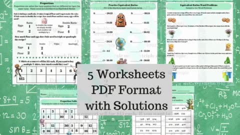 PROPORTIONS 6th Grade Math Worksheets