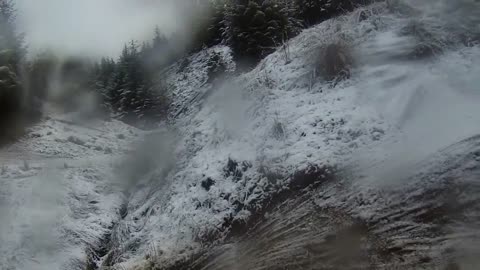 Mtb dh hully gully @ gisburn forest snow crash/fail!