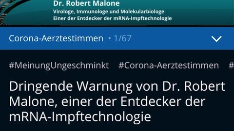 Dringende Warnung von Dr. Robert Malone, einer der Entdecker der mRNA-Impftechnologie 7. März 2022