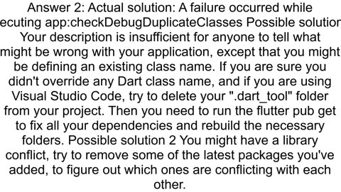 Duplicate class error in flutter when starting app