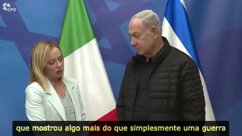 Giorgia Meloni, a Primeira-Ministra italiana chega a Israel e se encontra com Netanyahu...?