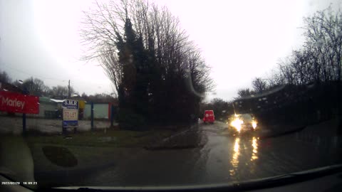 Flooding in South Staffordshire, UK - Storm aftermath 20.02.2022