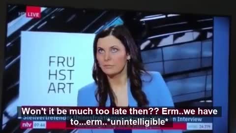German TV personality pushes for Enforcement of vaccine mandate and then collapses live on air