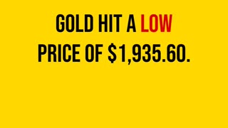 Gold Expected Price Range for November 14, 2023