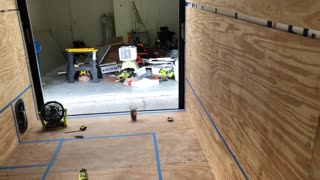 Lay out of cargo trailer for camper conversion #2