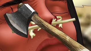 ASMR Remove Unmanaged Piercing In Nose By Stone Ax