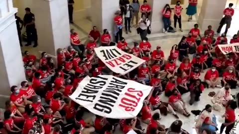 Pro-Palestinian protesters storm US Capitol