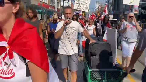 Thousands stormed downtown Toronto to chant: #TrudeauMustGo.