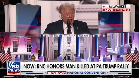 Trump honors man killed during rally assassination attempt