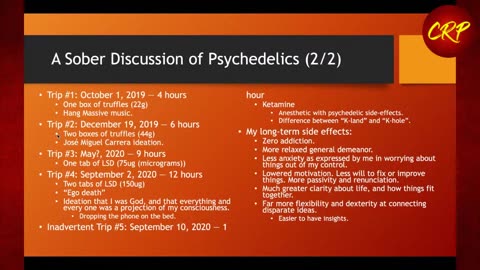 Weekly Webinar #83: A Sober Discussion of Psychedelics