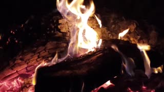 Relaxing around the fire