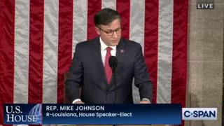 Rep. Mike Johnson gives heartfelt speech to Congress
