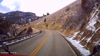 Driving a semi truck from Logan, Utah, to Diamondville, Wyoming, including winter scenery (2/7)