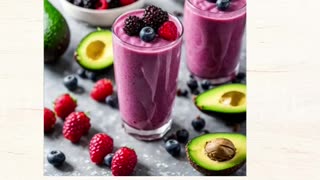 Free Berry Avocado Bliss Smoothie Recipe 🍓🥑🍇✨