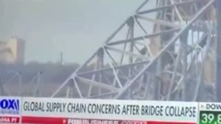 FOOTAGE OF BIRDS DISAPPEARING ON FOX NEWS COVERAGE OF THE BALTIMORE KEY BRIDGE COLLAPSE