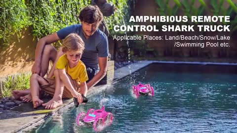 Amphibious RC Car with Lights for Kids 3-12 Year Old Gesture Hand Controlled Remote Control