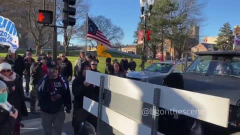 OUTRAGEOUS...Michigan State Police set up barricade to block a lane of traffic for BLM