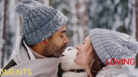LOVING COUPLE BEST MOMENTS THE SNOW