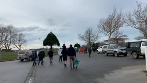 Howl of a protest in chch nz today