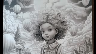 A Child's Dream Grayscale Coloring Demo