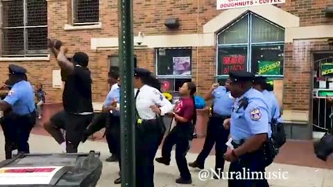 Philadelphia Police 18th District Dance To 'The Electric Slide'