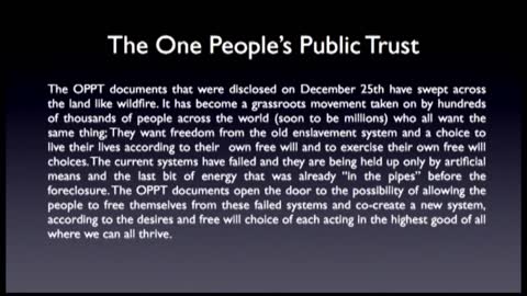 Description of The One People's Public Trust (OPPT) and CVACs.