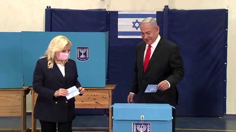 Netanyahu votes in Israel's election