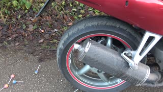 EXPERIMENT LOLLIPOPS IN 100°C MOTORCYCLE EXHAUST