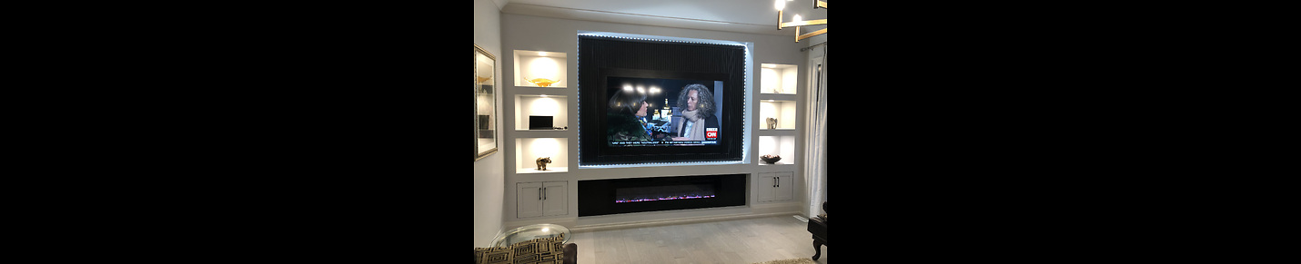 Custom Built-in Entertainment Center and Tv walls