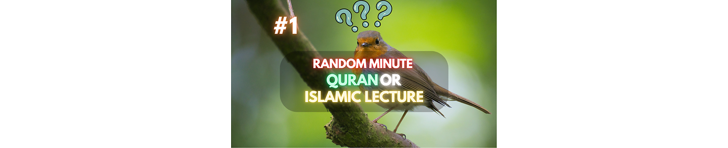 Random Minute of Islam @BA_Recite is my YouTube