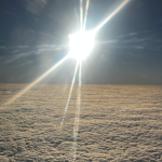 Flight meditation high in the sky