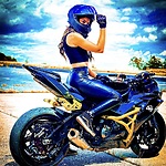 Sarah Lezito fan (lady biker)
