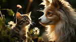 CUTE CAT &  PUPPY for entertainment