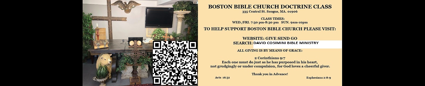 Boston Bible Church Doctrine Class