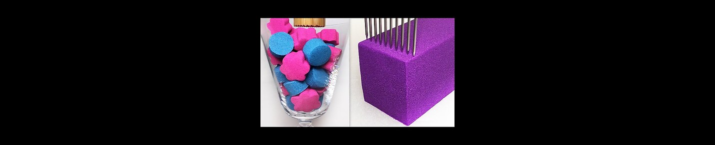 Satisfying kinetic sand ASMR videos.