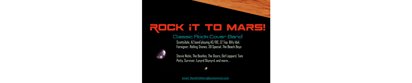 Rock It To Mars Cover Band, Scottsdale, AZ