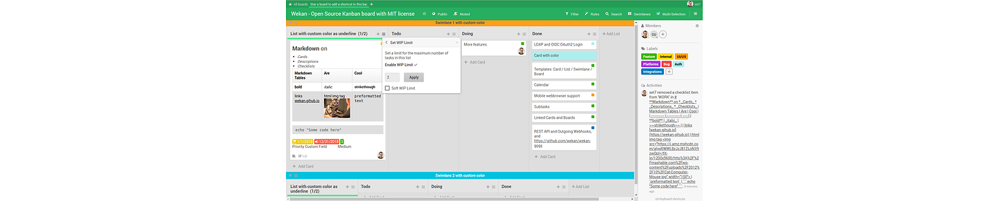 WeKan ® Open Source kanban https://wekan.github.io