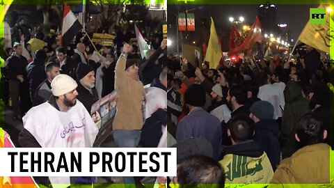 Iranian protesters slam coalition strikes on Yemen