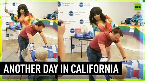 California Mayor gets spanked by drag queen in front of children