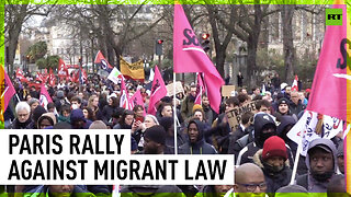 Hundreds march in Paris against new migrant law