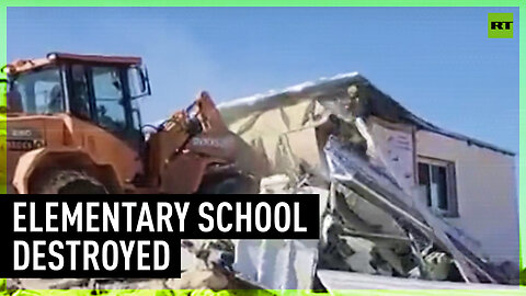 Palestinian kids barely escape as Israeli forces demolish school in West Bank