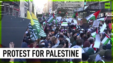 Thousands rally in NYC to support Palestine, call for end of aid to Israel