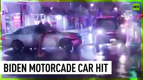 Car crashes into Biden motorcade SUV