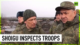 Defense Minister Sergey Shoigu inspects frontline troops