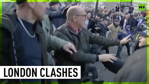 Clashes break out between right-wing protesters and London police