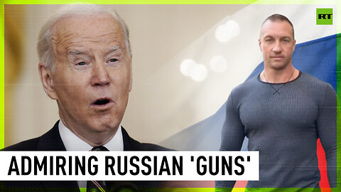 Biden stops to admire Russian cameraman’s muscles