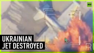 Russian drone takes out Ukrainian jet